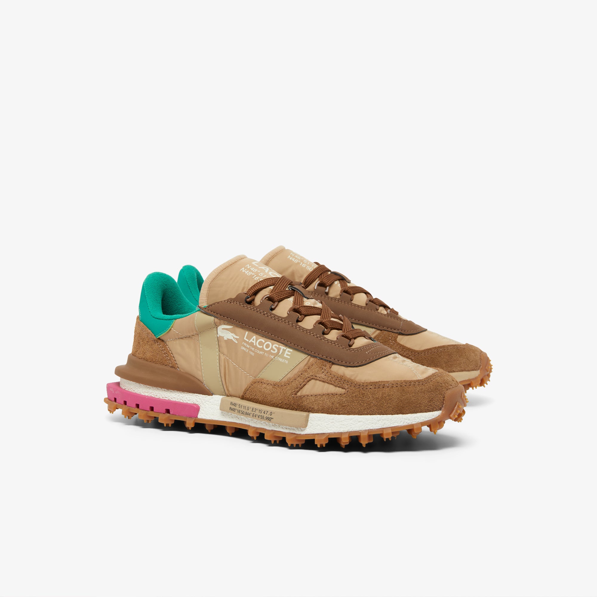 Lacoste Urban Street Trail Sneaker – Brown/Green Multi